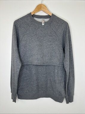 Latched Mama XS/S Nursing Crewneck Sweatshirt Pullover - Breastfeeding Access